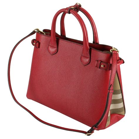 burberry bag red leather|handbag original Burberry bag.